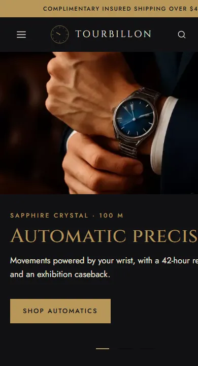 Tourbillon theme on a mobile phone